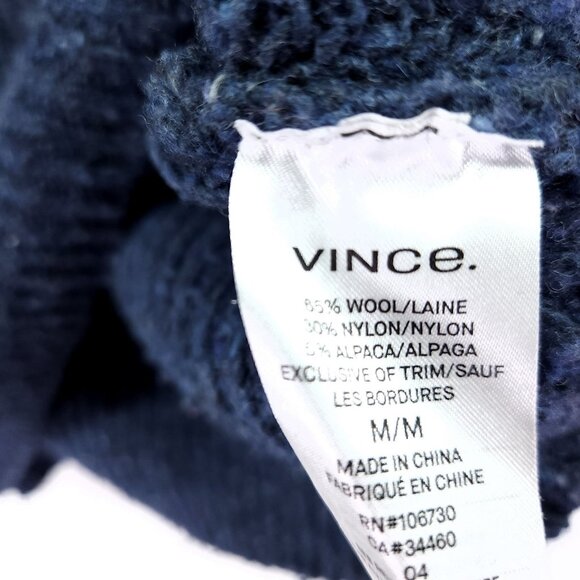 Vince Wool Alpaca Sweater Women's Medium Ribbed Chunky Speckled Knit - Picture 8 of 12